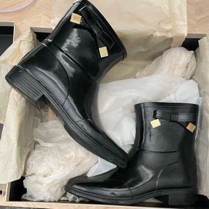 Burberry Westcott Ankle Rubber Rainboot with Bow